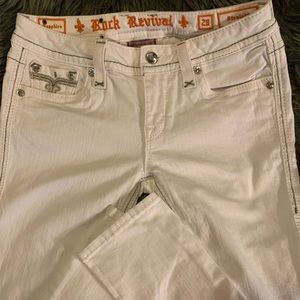 Rock Revival Sapphire straight leg white jeans, 28